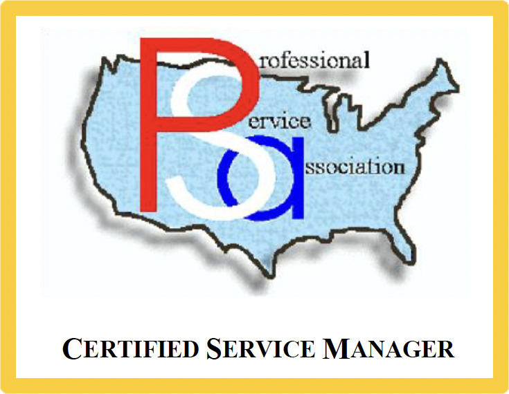 Certified Master Technician from the Professional Services Association